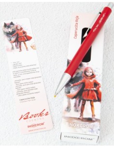 ESTUCHE BOLIGRAFO BOOKS CUENTOS CAPERUCITA ROJA