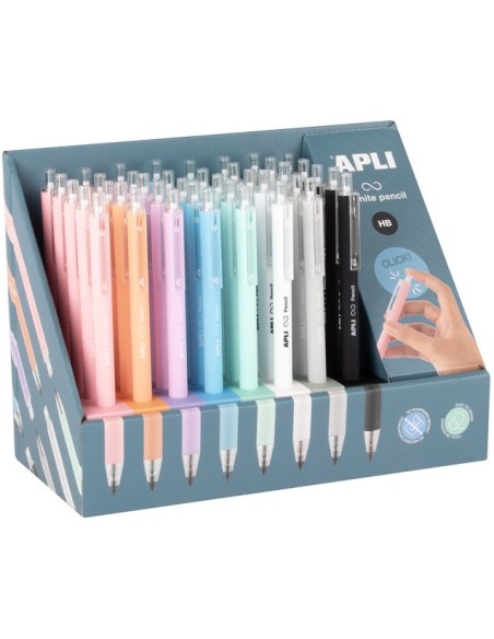 EXP 40 LAPIZ INFINITO RETRACTIL HB COLORES SURTIDOS