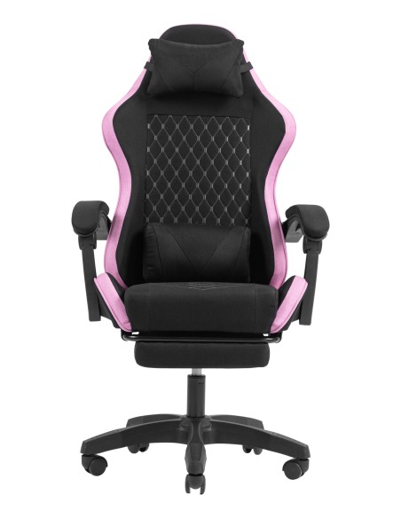 MGC-X Fabric Silla para videojuegos de PC Asiento acolchado Negro, Rosa