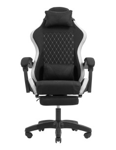 MGC-X Fabric Silla para videojuegos de PC Asiento acolchado Negro, Blanco