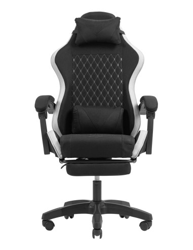 MGC-X Fabric Silla para videojuegos de PC Asiento acolchado Negro, Blanco