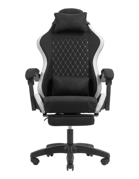 MGC-X Fabric Silla para videojuegos de PC Asiento acolchado Negro, Blanco