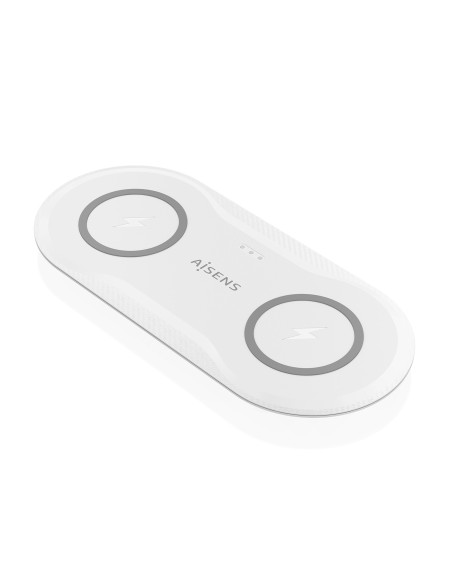 Cargador Inalambrico USB-C 15W 2 en 1 Para Movil Auriculares, Blanco