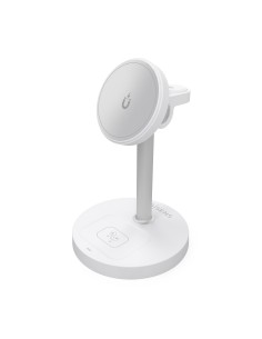 Cargador Inalambrico USB-C 3 en 1 De 15W Para Movil, Apple Watch, Auriculares Con Estuche De Carga, Blanco