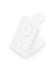 Cargador Inalambrico USB-C 4 en 1 De 15W Para Movil, Apple Watch, Auriculares Con Estuche De Carga, Blanco