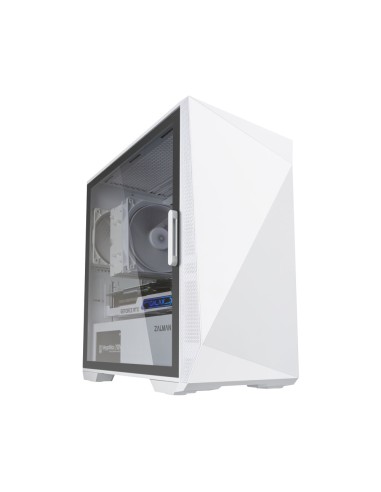 Z1 Iceberg White - mATX Mid Tower PC Case/Pre-installed fan 2 x 120mm in Mini Tower Blanco
