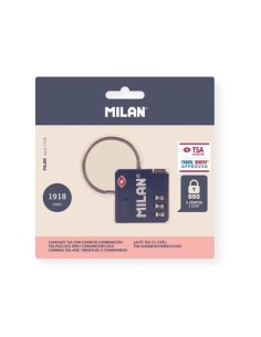 MILAN CANDADO TSA CON CIERRE DE COMBINACIÓN COLECCIÓN 430 SINCE 1918 AZUL