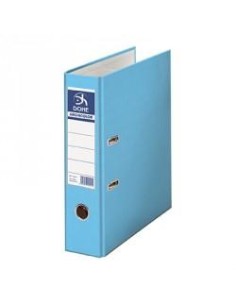 DOHE ARCHIVADOR CARTÓN RIGIDO FORRADO PP PALANCA FOLIO LOMO ANCHO RADO AZUL CLARO -12U-