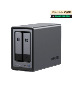 NASync DXP2800 NAS System 2-Bay Compacto Intel® N N100 8 GB DDR5 0 TB UGOS Pro Negro