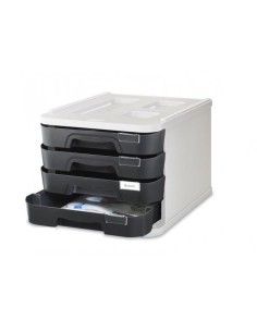 1000M-02 archivador organizador Poliestireno Negro, Gris