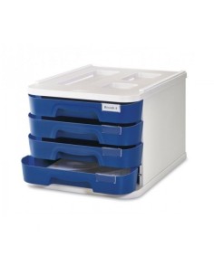 1000M-07 archivador organizador Poliestireno Azul, Gris