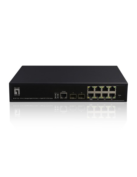 GEP-1061 switch Gestionado L2 Gigabit Ethernet (10/100/1000) Energía sobre Ethernet (PoE) Negro