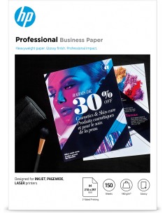 Papel para uso empresarial profesional , satinado, 180 g/m2, A4 (210 x 297 mm), 150 hojas