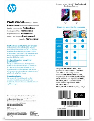 Papel para uso empresarial profesional , satinado, 180 g/m2, A4 (210 x 297 mm), 150 hojas