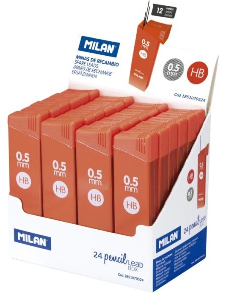 EXP 24 CAJAS CON 12 MINAS GRAFITO 05MM HB