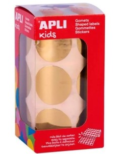 ROLLO GOMETS REDONDO ORO AUTOADHESIVOS 33MM