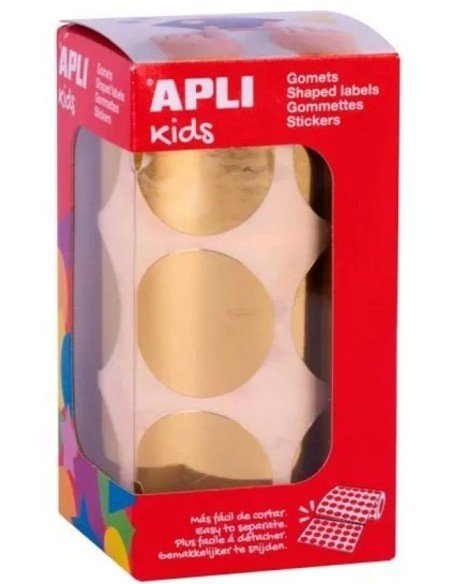 ROLLO GOMETS REDONDO ORO AUTOADHESIVOS 33MM