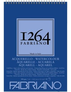 Bloc espiral fabriano 1264 acuarela 25 algodon a3 30h 300g grano fino