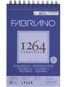 Bloc espiral fabriano 1264 acuarela 25 algodon a5 20h 300g grano fino