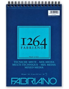 Bloc espiral fabriano 1264 mix media a4 30h 300g