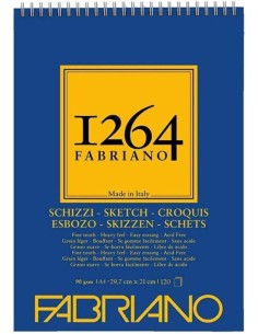 Bloc espiral fabriano 1264 croquis a4 120h 90g