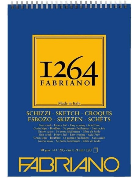 Bloc espiral fabriano 1264 croquis a4 120h 90g Bloc espiral fabriano 1264 croquis a4 120h 90g