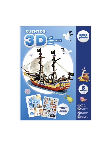 CUENTOS PARA IMAGINAR Y CONSTRUIR 3D BARCO PIRATA
