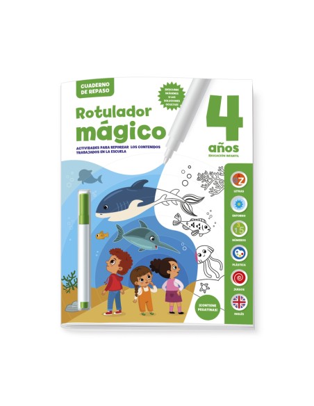 CUADERNO DE REPASO 4 ANOS ROTULADOR MAGICO