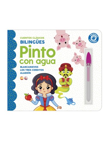 PINTO CON AGUA CUENTOS BLANCANIEVES LOS TRES CERDITOS Y ALADDIN