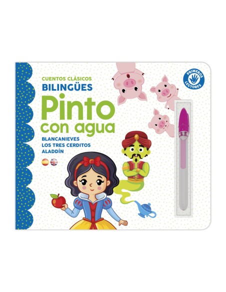 PINTO CON AGUA CUENTOS BLANCANIEVES LOS TRES CERDITOS Y ALADDIN
