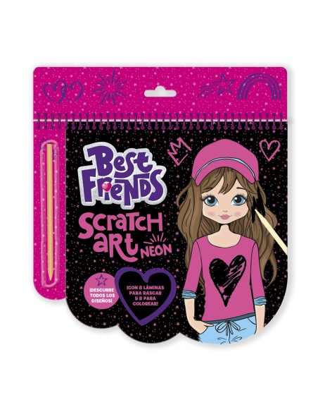 BEST FRIENDS SCRATCH ART NEON