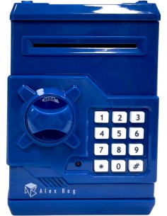 CAJA FUERTE ELECTRONICA COLOR AZUL OSCURO