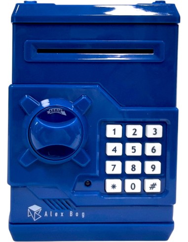 CAJA FUERTE ELECTRONICA COLOR AZUL OSCURO