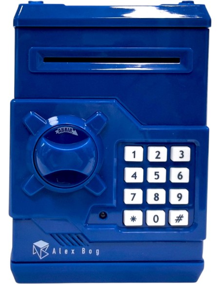 CAJA FUERTE ELECTRONICA COLOR AZUL OSCURO