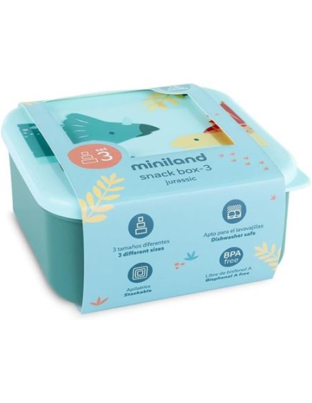 SET 3 FIAMBRERAS INFANTILES DINOSAURIOS