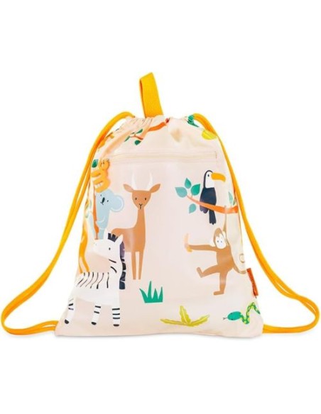SACO PLANO INFANTIL IMPERMEABLE PARA NINOS JUNGLE
