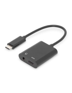 Adaptador / convertidor USB Type-C, de Type-C a USB Type-C + toma de 3,5 mm.