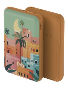 PBUMAG5AST Polímero de litio 5000 mAh Cargador inalámbrico Beige, Azul, Naranja