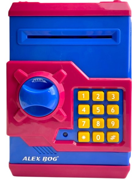 CAJA FUERTE ELECTRONICA FUTBOL AZUL Y GRANATE