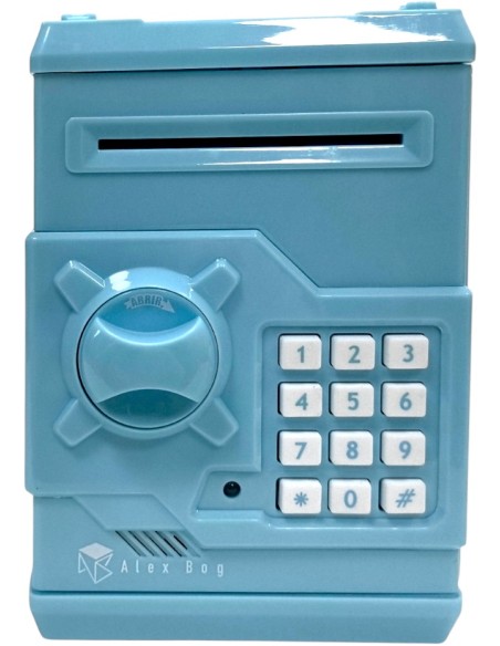 CAJA FUERTE ELECTRONICA COLOR AZUL CLARO