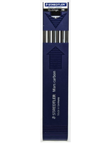 ESTUCHE 12 MINAS 2MM HB MARS CARBON STAEDTLER