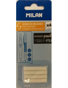 BLISTER 4 GOMAS DE RECAMBIO PARA PORTAMINAS PL1