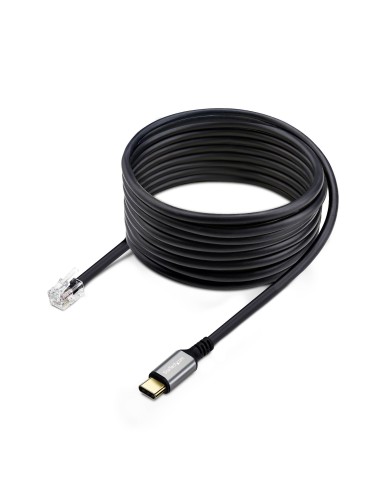 Adaptador USB-C a RJ9 para Auriculares con Micrófono - Adaptador USB Tipo C a RJ9 con Cable de 1,8m - Adaptador para Teléfonos, 
