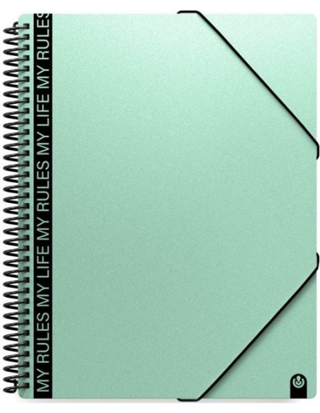 Carpeta espiral a4 40 fundas archivex my rules pp jade