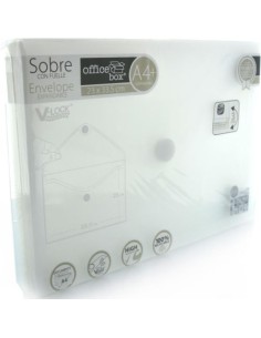 Paq 10 carpeta sobre fuelle a4 250x335x300 velcro transparente
