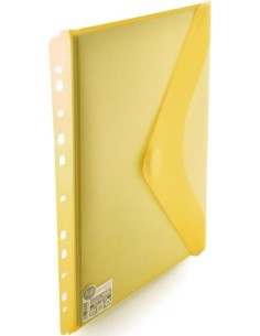 PAQ 10 CARPETA SOBRE MULTITADRO A4 245X310 VELCRO AMARILLO
