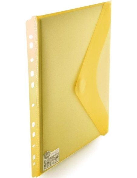PAQ 10 CARPETA SOBRE MULTITADRO A4 245X310 VELCRO AMARILLO