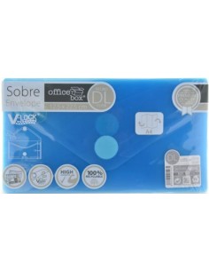 PAQ 10 SOBRE DL V LOCK 125X225 MM VELCRO COLOR AZUL