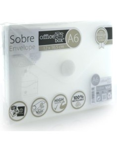 PAQ 10 SOBRE A6 V LOCK 120X160 MM VELCRO COLOR TRANSLUCIDAS