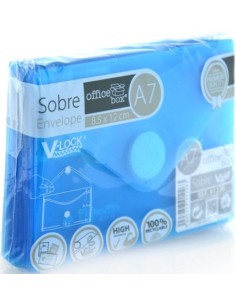 PAQ 10 SOBRE A7 V LOCK 85X120 MM VELCRO COLOR AZUL